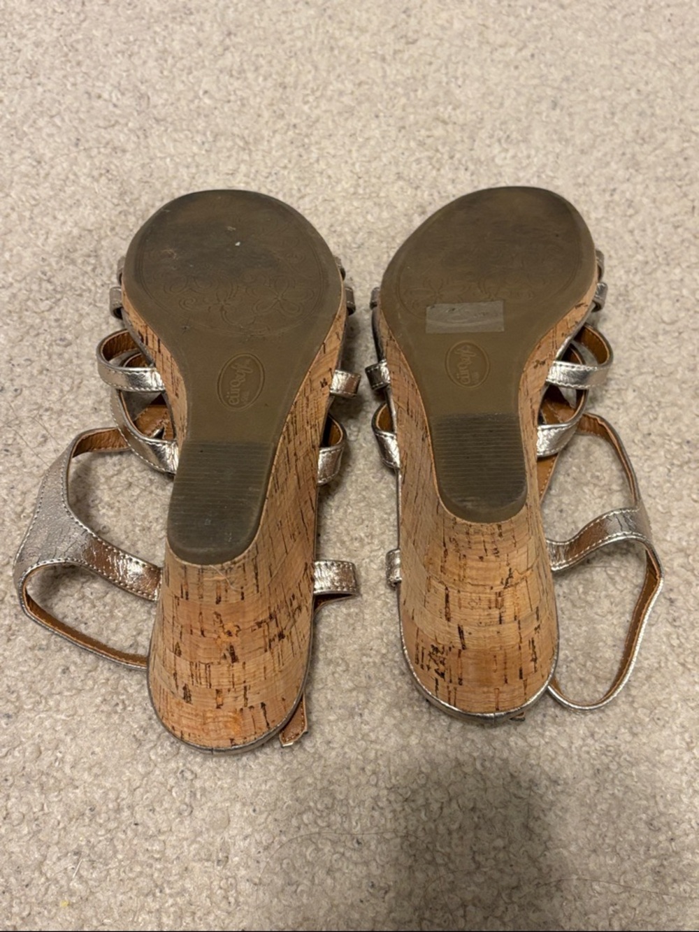 Metallic Multi-Strap Womens Sandals - Picture 4 of 4